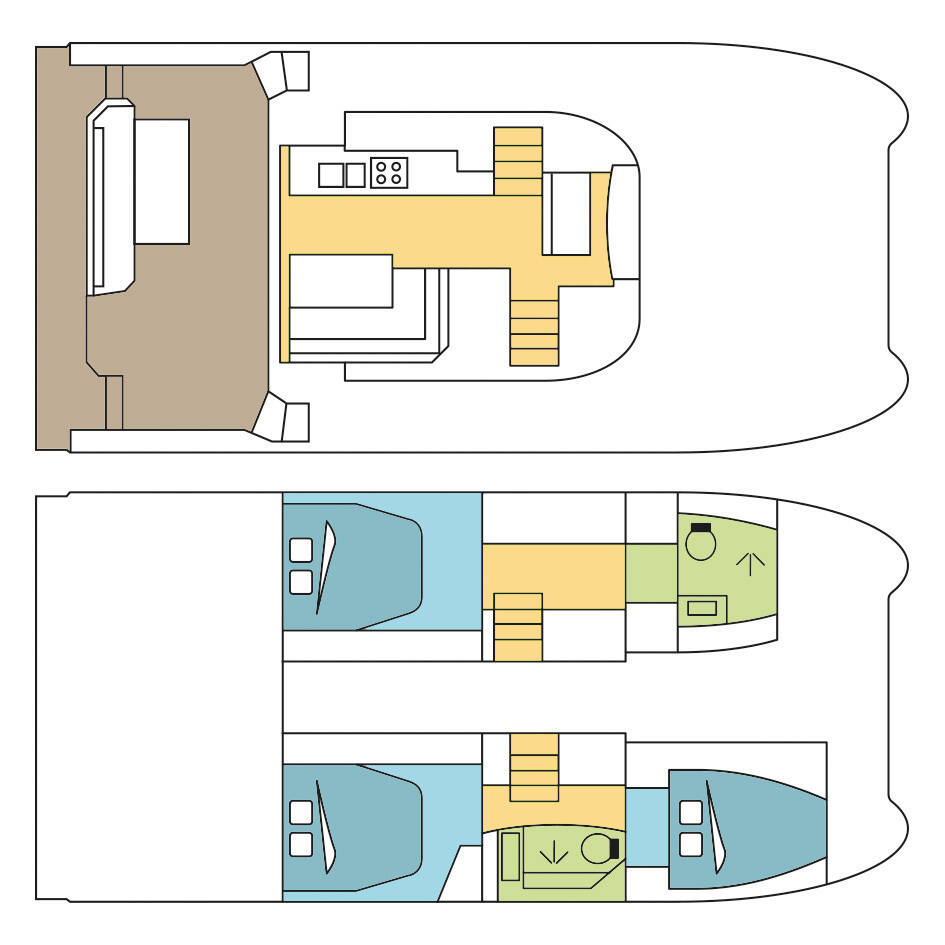 Power catamaran Fountaine Pajot MY 37 PLUTON_DB