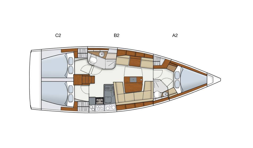 Segelyacht Hanse 415 Deep Blue