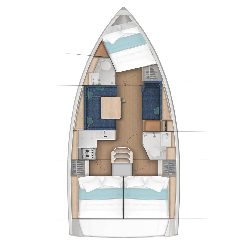 Sailing yacht Sun Odyssey 380 Princess Tia
